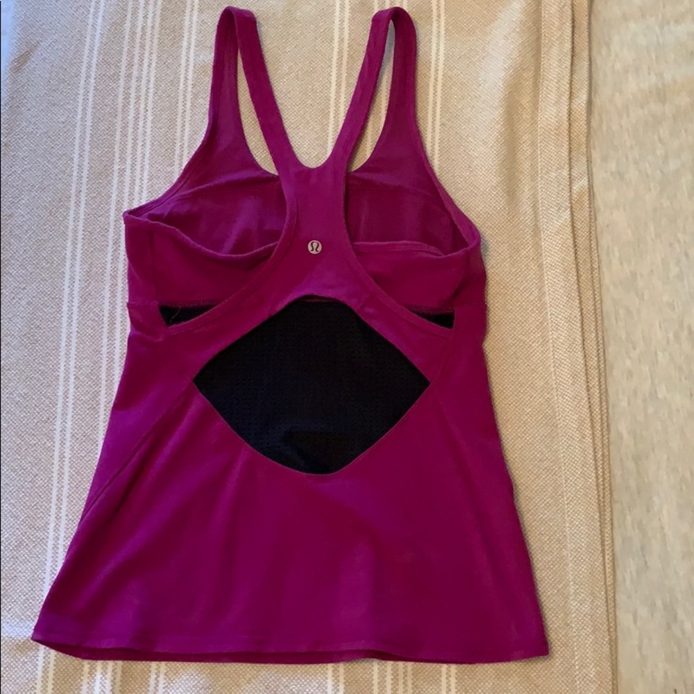 Lulu lemon workout tank with fun back